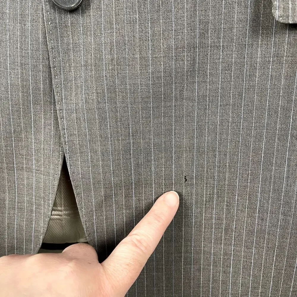 Hugo Boss Super 110 The James4/Sharp6 Reda Italy Woven Wool Blazer Pinstripe 44L
